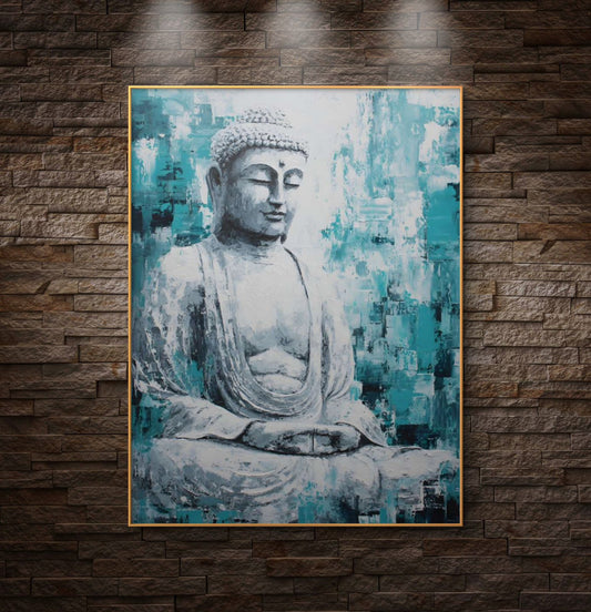 Lord Buddha Premium Canvas Painting - Premium Wall Art | Decor By Neon