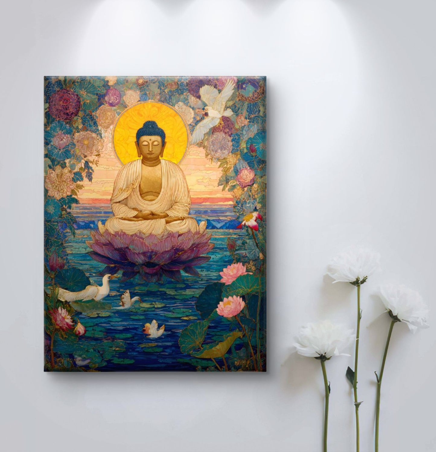Lord Buddha Premium Canvas Painting - Buy Online | Decor By Neon