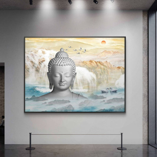 Lord Buddha Premium Canvas Painting - Canvas Wall Art | Decor By Neon