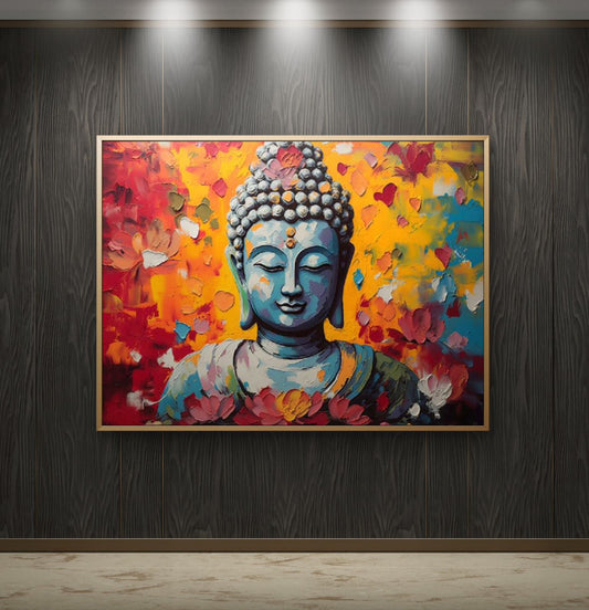 Lord Buddha Premium Canvas Painting - Premium Wall Art | Decor By Neon