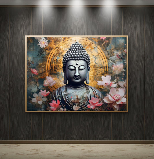 Lord Buddha Premium Canvas Painting - Premium Wall Art | Decor By Neon
