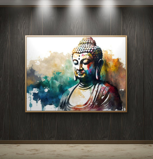 Lord Buddha Premium Canvas Painting - Premium Wall Art | Decor By Neon