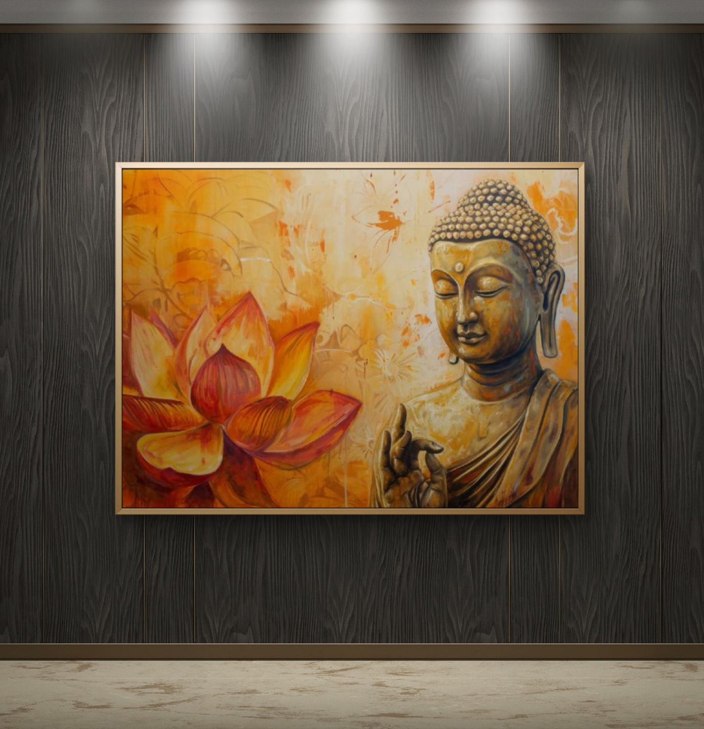 Lord Buddha Premium Canvas Painting - Buy Online | Decor By Neon
