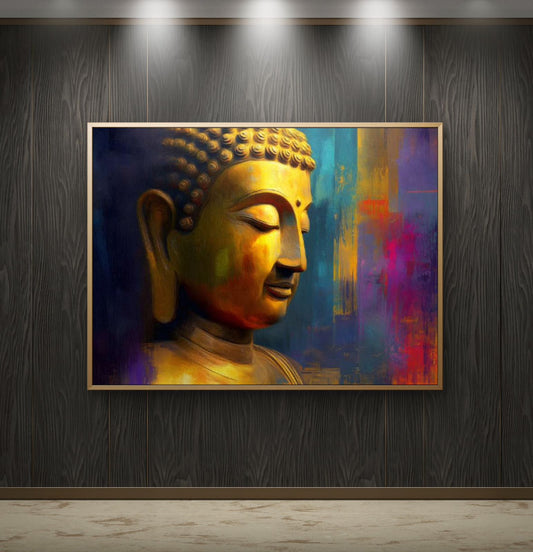 Lord Buddha Premium Canvas Painting - Premium Wall Art | Decor By Neon