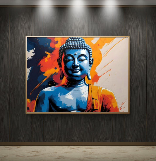 Lord Buddha Premium Canvas Painting - Premium Wall Art | Decor By Neon