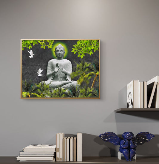 Lord Buddha Premium Canvas Painting - Premium Wall Art | Decor By Neon