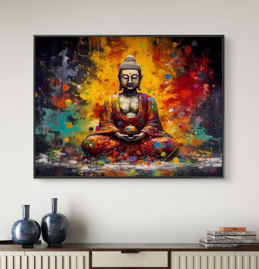 Lord Buddha Premium Canvas Painting - Canvas Wall Art | Decor By Neon