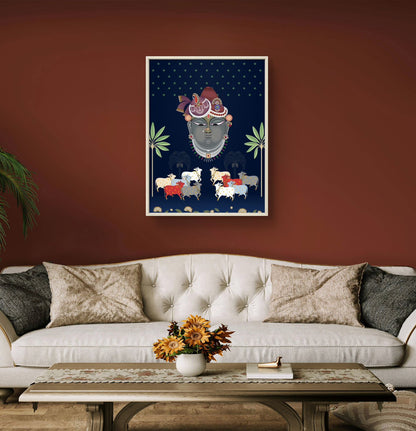 Traditional Pichwai Shrinathji Premium Canvas Painting