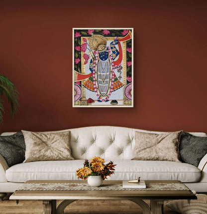 Traditional Pichwai Shrinathji Premium Canvas Painting