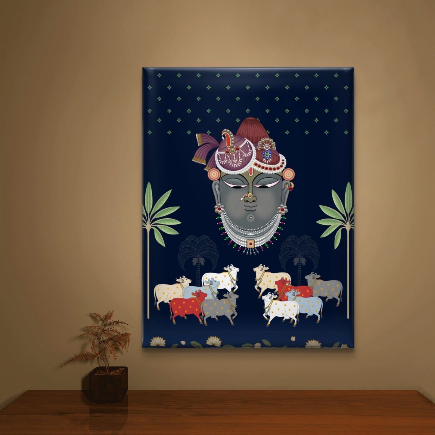 Traditional Pichwai Shrinathji Premium Canvas Painting - Buy Online | Decor By Neon