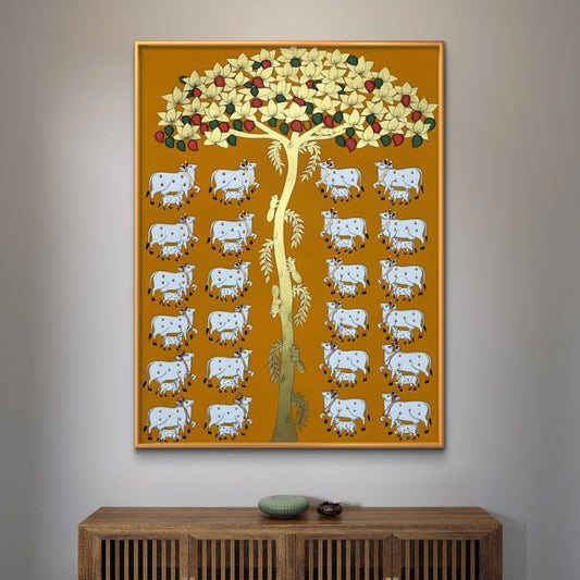 Traditional Pichwai Premium Canvas Painting - Premium Wall Art | Decor By Neon