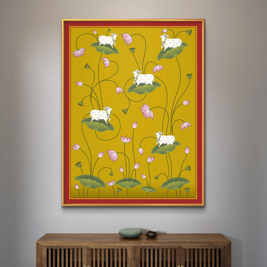 Traditional Pichwai Premium Canvas Painting - Premium Wall Art | Decor By Neon