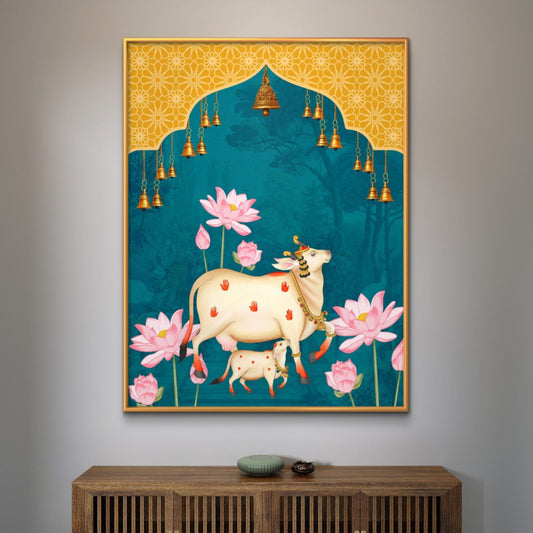 Traditional Pichwai Premium Canvas Painting - Premium Wall Art | Decor By Neon