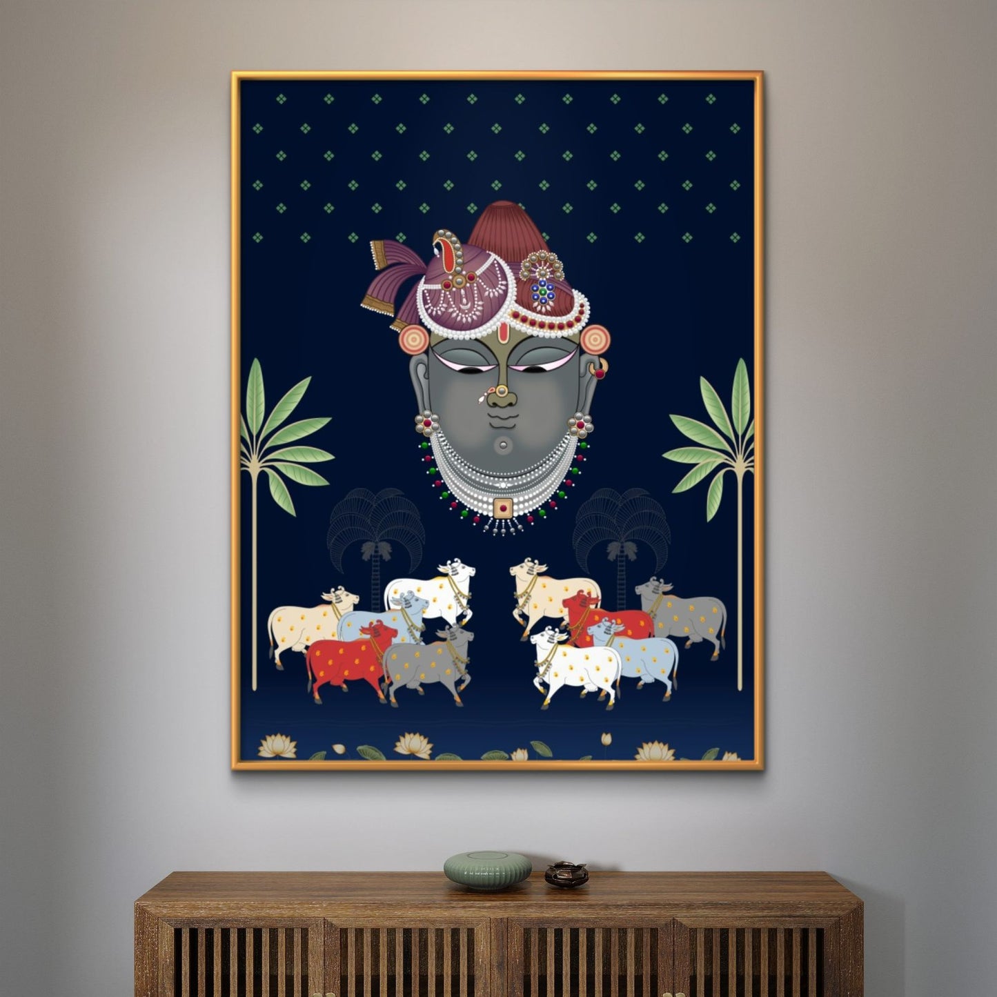 Traditional Pichwai Shrinathji Premium Canvas Painting - Buy Online | Decor By Neon