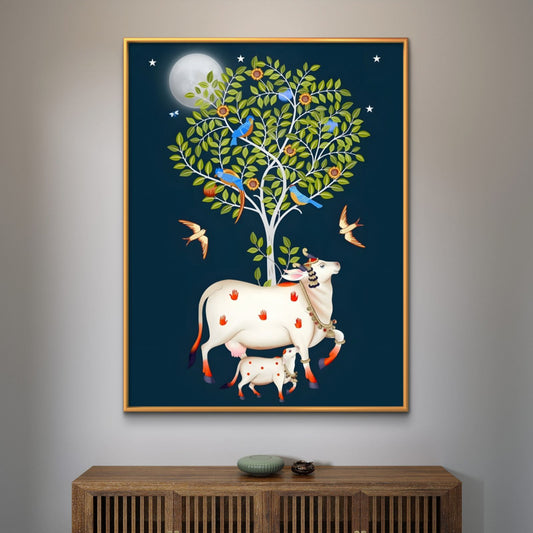 Traditional Pichwai Premium Canvas Painting - Premium Wall Art | Decor By Neon