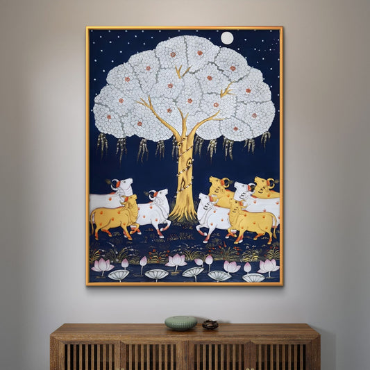 Traditional Pichwai Premium Canvas Painting - Premium Wall Art | Decor By Neon