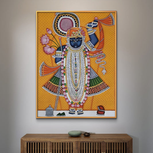 Traditional Pichwai Shrinathji Premium Canvas Painting - Premium Wall Art | Decor By Neon