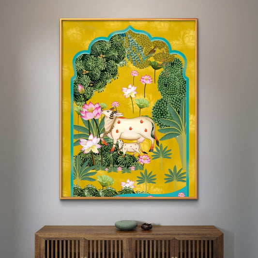 Traditional Pichwai Premium Canvas Painting - Premium Wall Art | Decor By Neon