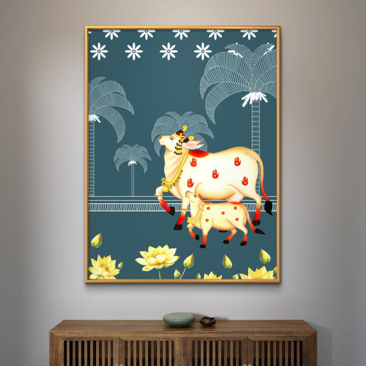 Traditional Pichwai Premium Canvas Painting - Premium Wall Art | Decor By Neon
