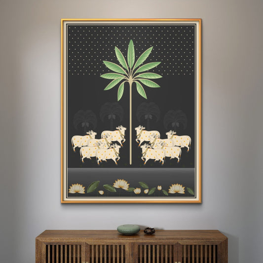 Traditional Pichwai Premium Canvas Painting - Premium Wall Art | Decor By Neon
