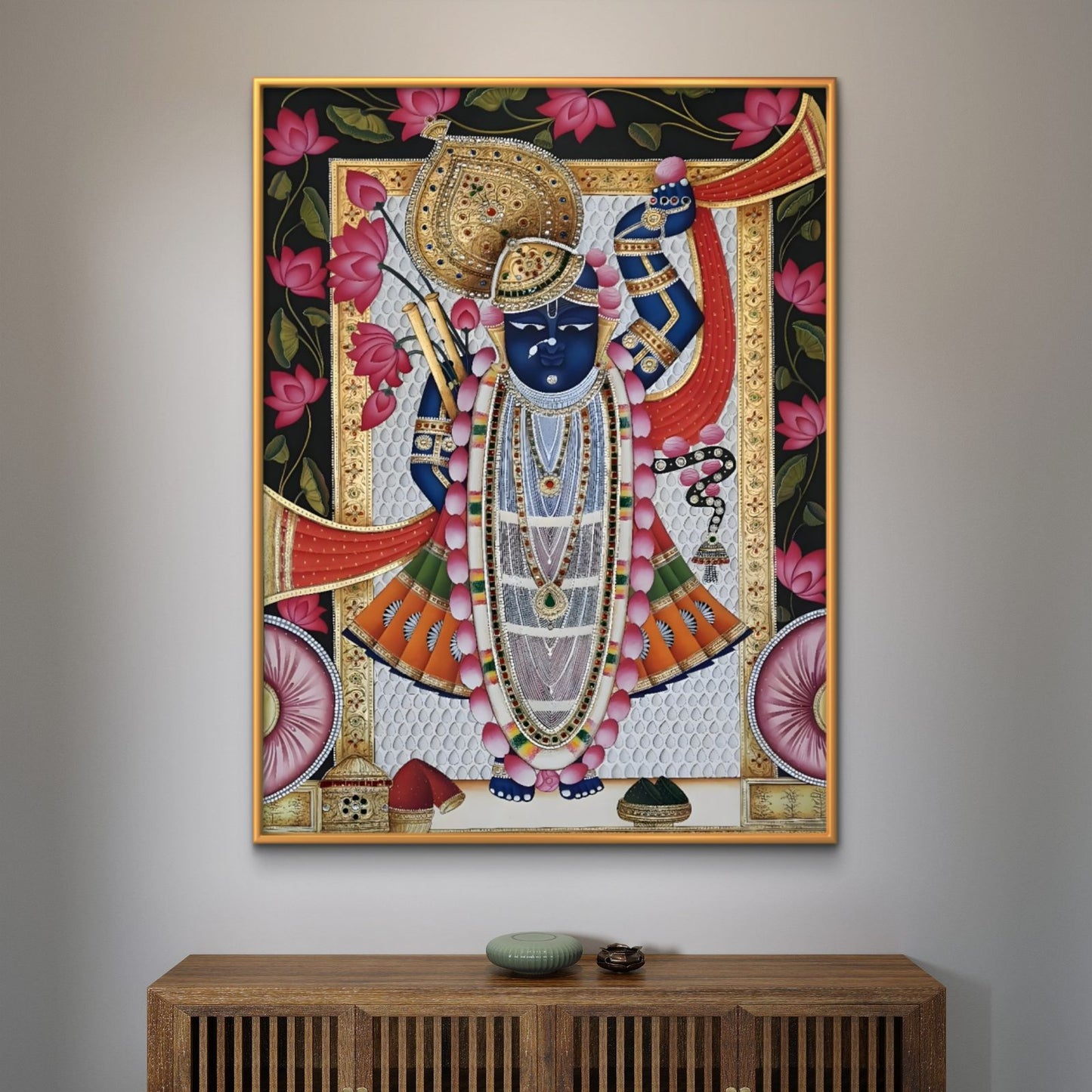 Traditional Pichwai Shrinathji Premium Canvas Painting - Buy Online | Decor By Neon