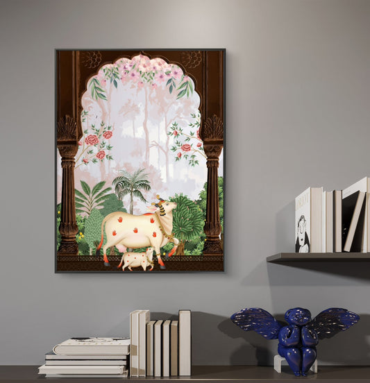 Traditional Pichwai Premium Canvas Painting - Canvas Wall Art | Decor By Neon