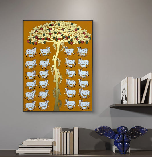 Traditional Pichwai Premium Canvas Painting - Canvas Wall Art | Decor By Neon