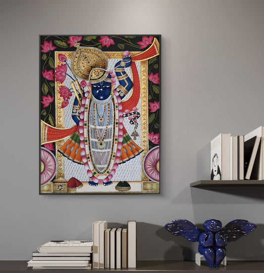 Traditional Pichwai Shrinathji Premium Canvas Painting - Canvas Wall Art | Decor By Neon