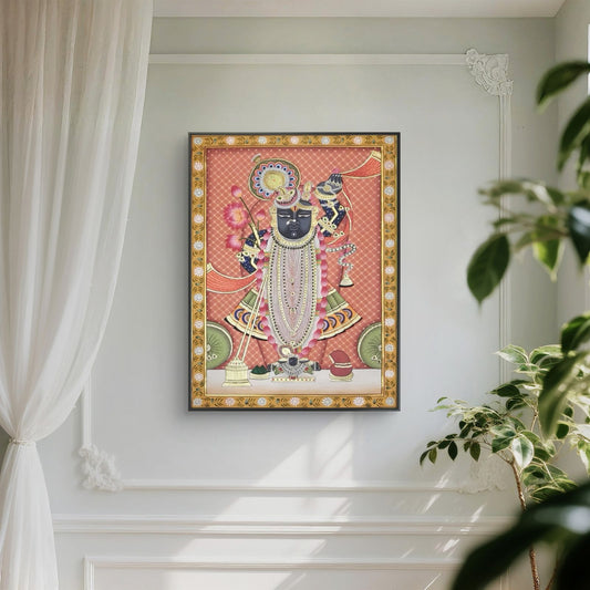 Traditional Pichwai Shrinathji Premium Canvas Painting - Canvas Wall Art | Decor By Neon