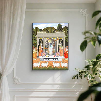 Traditional Pichwai Shrinathji Premium Canvas Painting