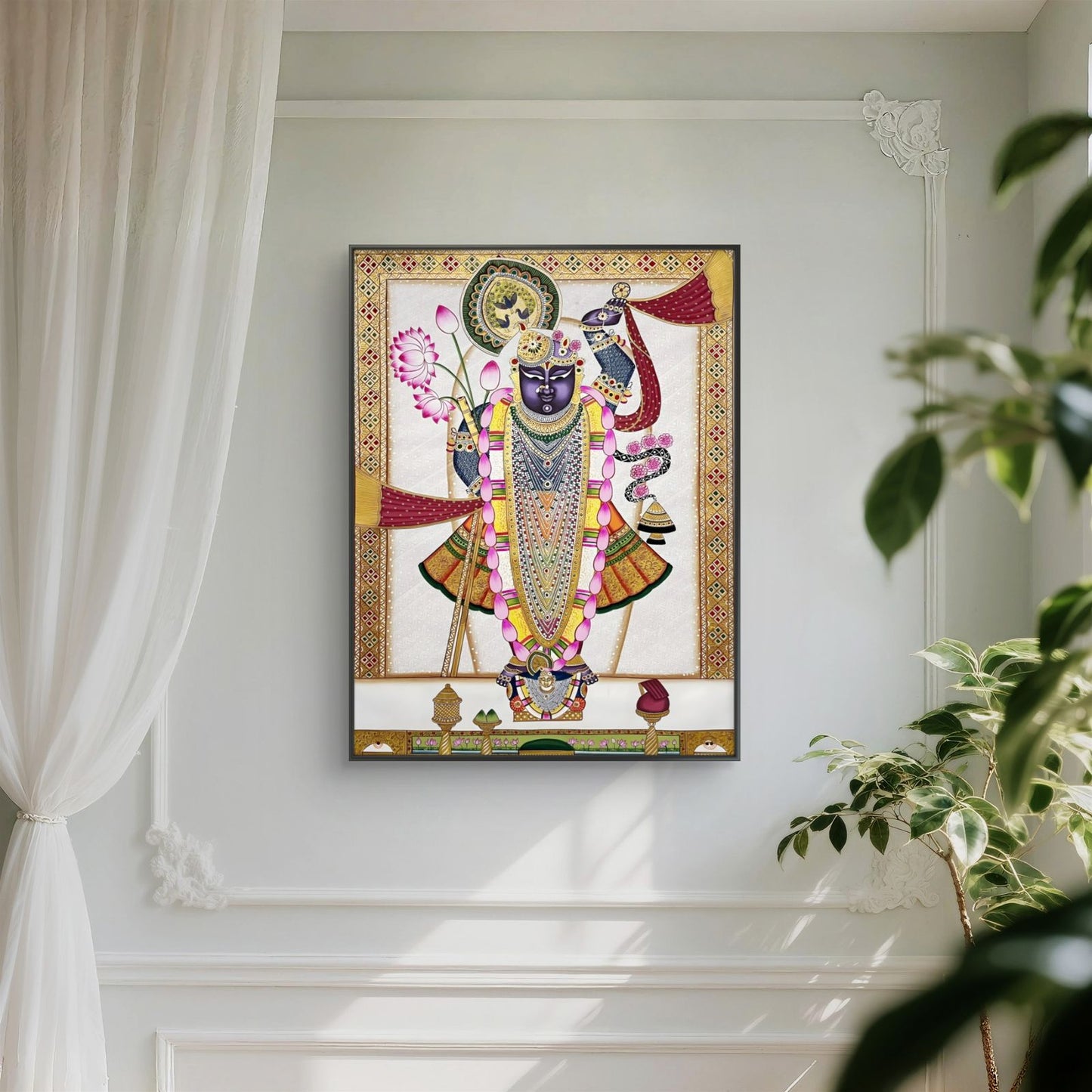 Traditional Pichwai Shrinathji Premium Canvas Painting - Buy Online | Decor By Neon