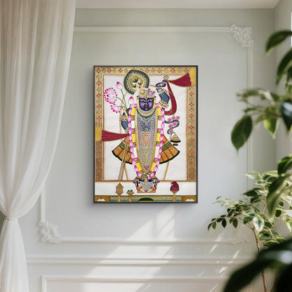 Traditional Pichwai Shrinathji Premium Canvas Painting
