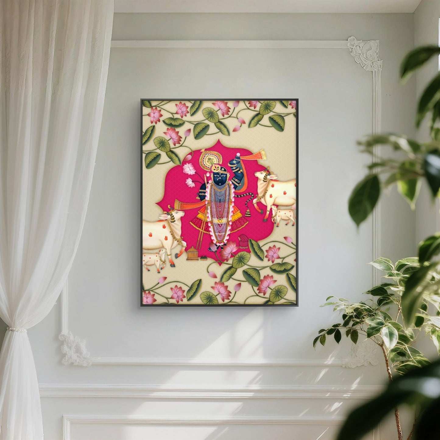 Traditional Pichwai Shrinathji Premium Canvas Painting - Buy Online | Decor By Neon