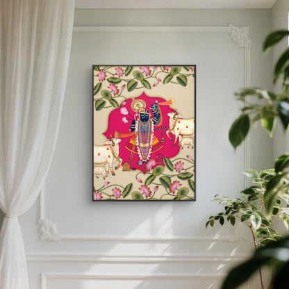 Traditional Pichwai Shrinathji Premium Canvas Painting