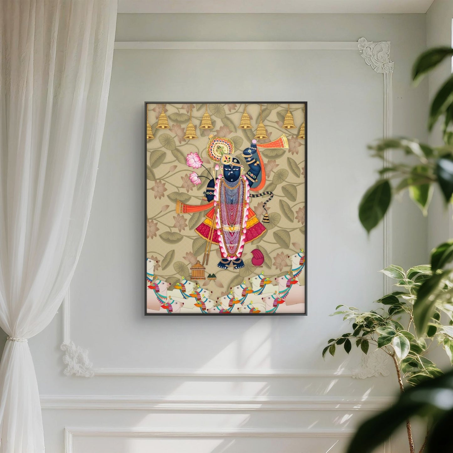 Traditional Pichwai Shrinathji Premium Canvas Painting - Buy Online | Decor By Neon