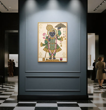 Traditional Pichwai Shrinathji Premium Canvas Painting
