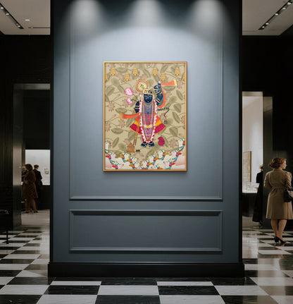 Traditional Pichwai Shrinathji Premium Canvas Painting