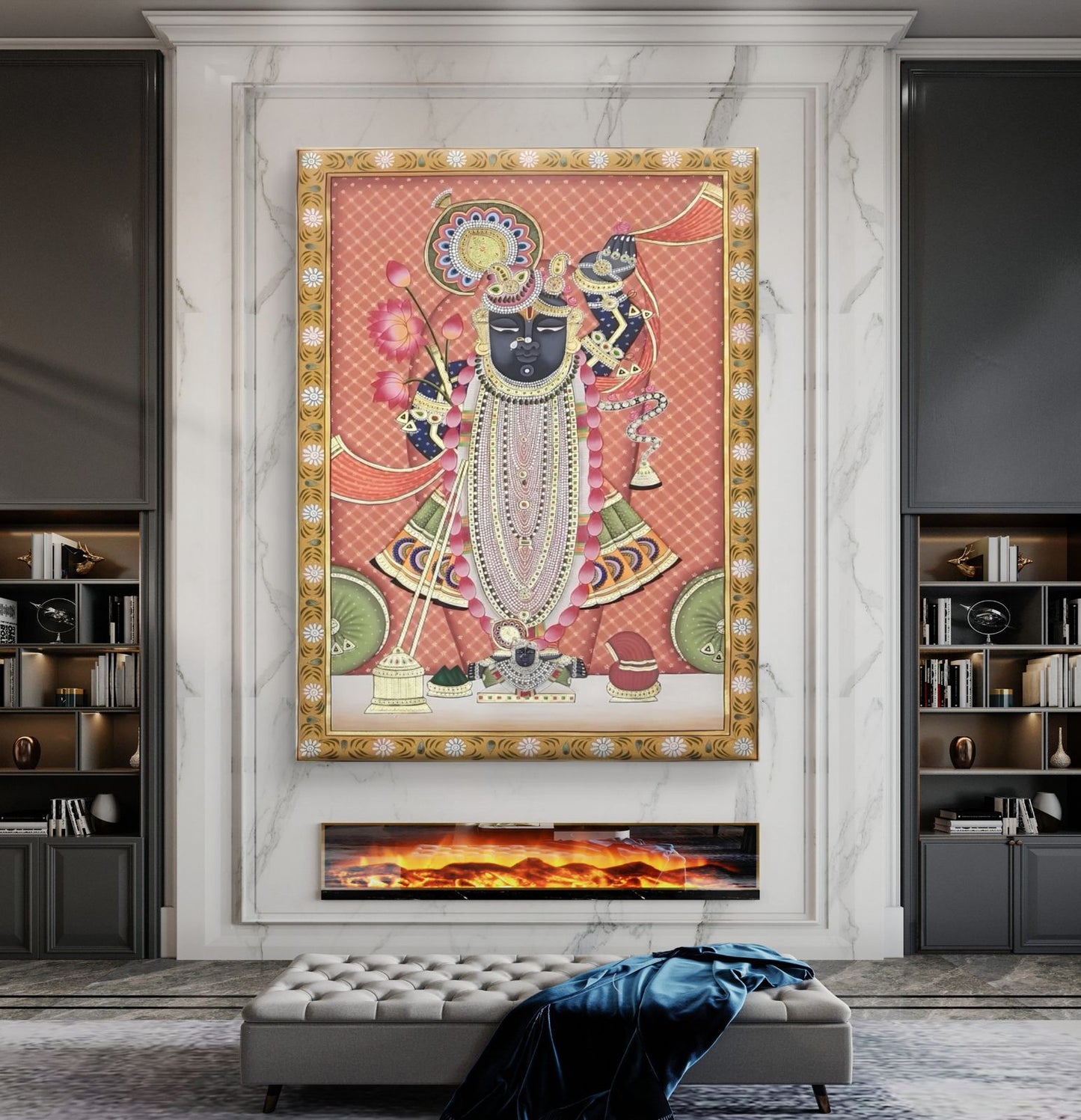 Traditional Pichwai Shrinathji Premium Canvas Painting - Buy Online | Decor By Neon