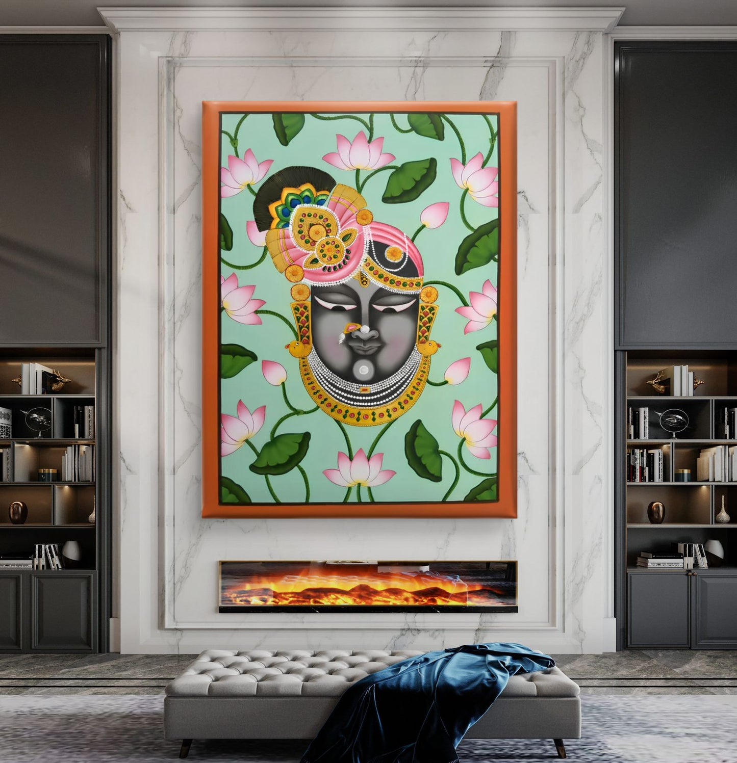 Traditional Pichwai Shrinathji Premium Canvas Painting - Buy Online | Decor By Neon