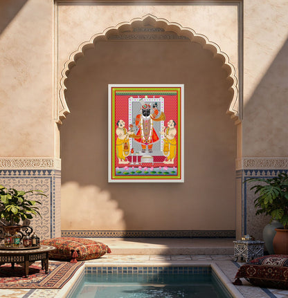 Traditional Pichwai Shrinathji Premium Canvas Painting