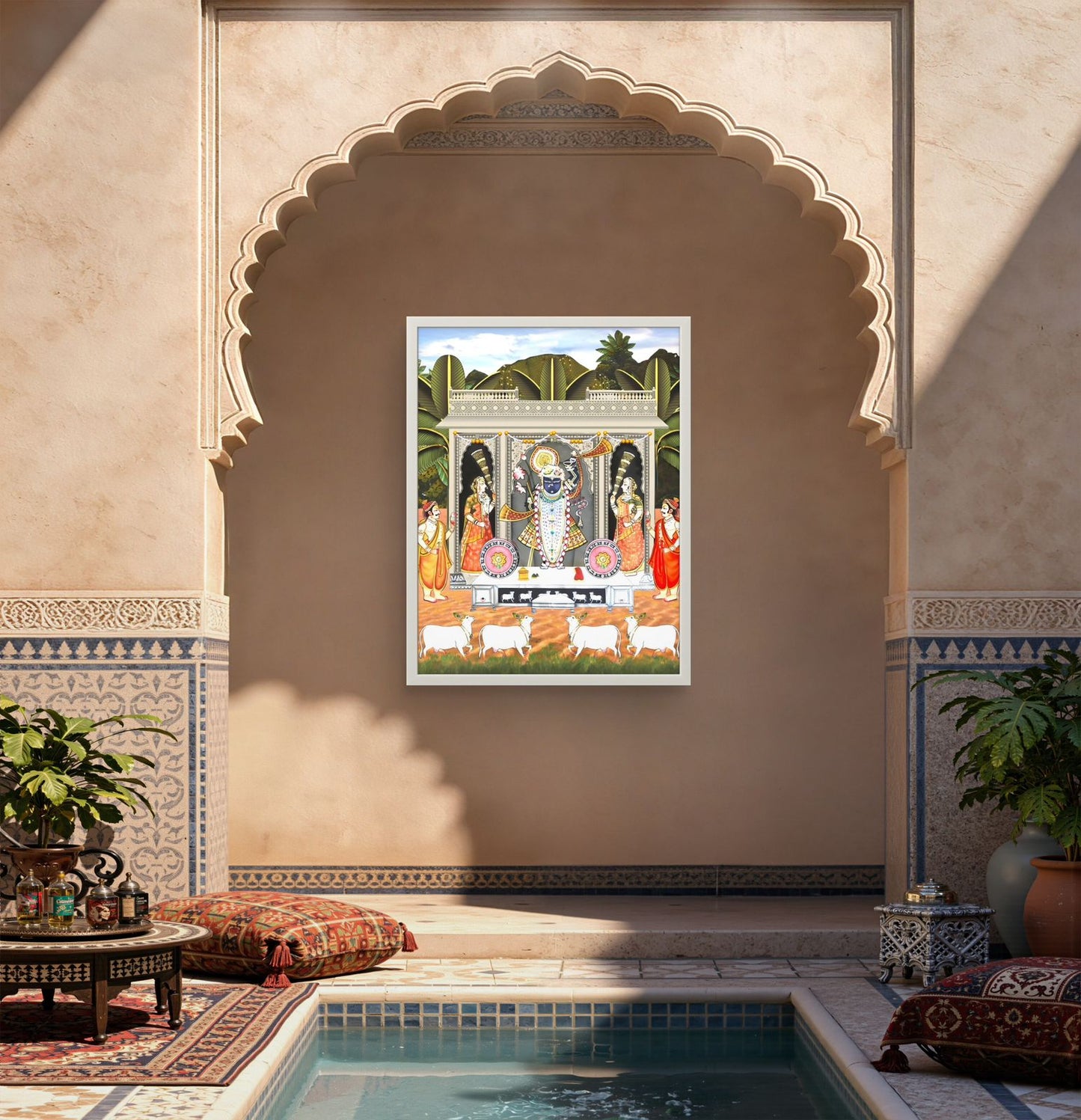 Traditional Pichwai Shrinathji Premium Canvas Painting - Buy Online | Decor By Neon