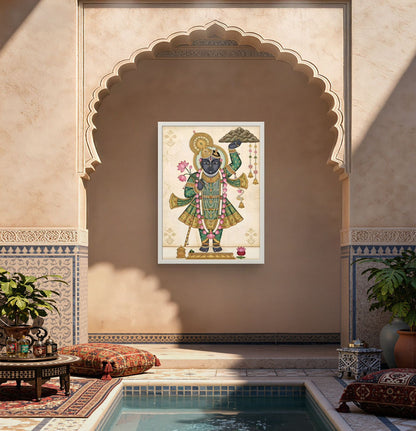 Traditional Pichwai Shrinathji Premium Canvas Painting