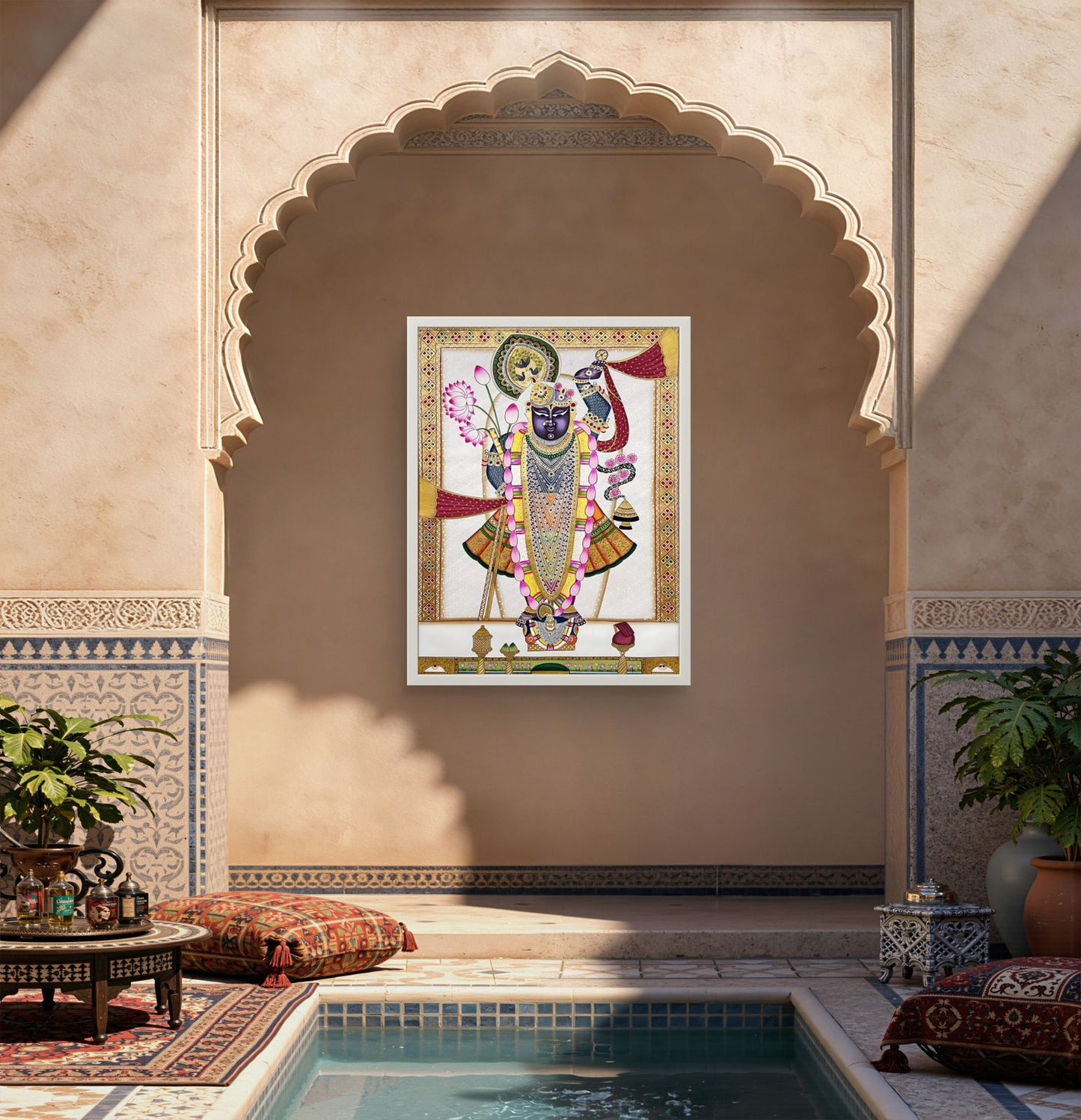 Traditional Pichwai Shrinathji Premium Canvas Painting - Buy Online | Decor By Neon