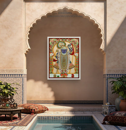 Traditional Pichwai Shrinathji Premium Canvas Painting
