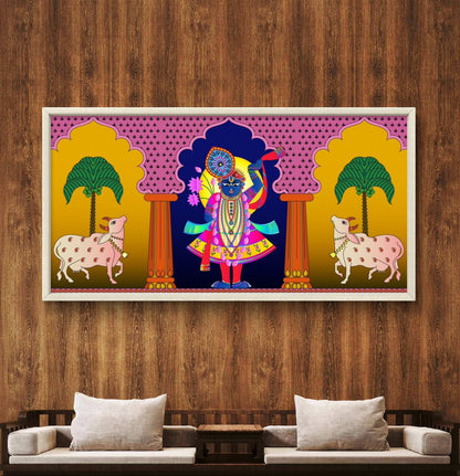 Traditional Pichwai Shrinathji Premium Canvas Painting