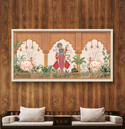 Traditional Pichwai Shrinathji Premium Canvas Painting
