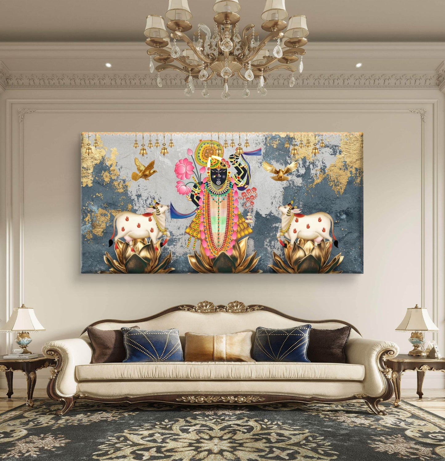 Traditional Pichwai | Shrinathji Premium Canvas Painting - Buy Online | Decor By Neon