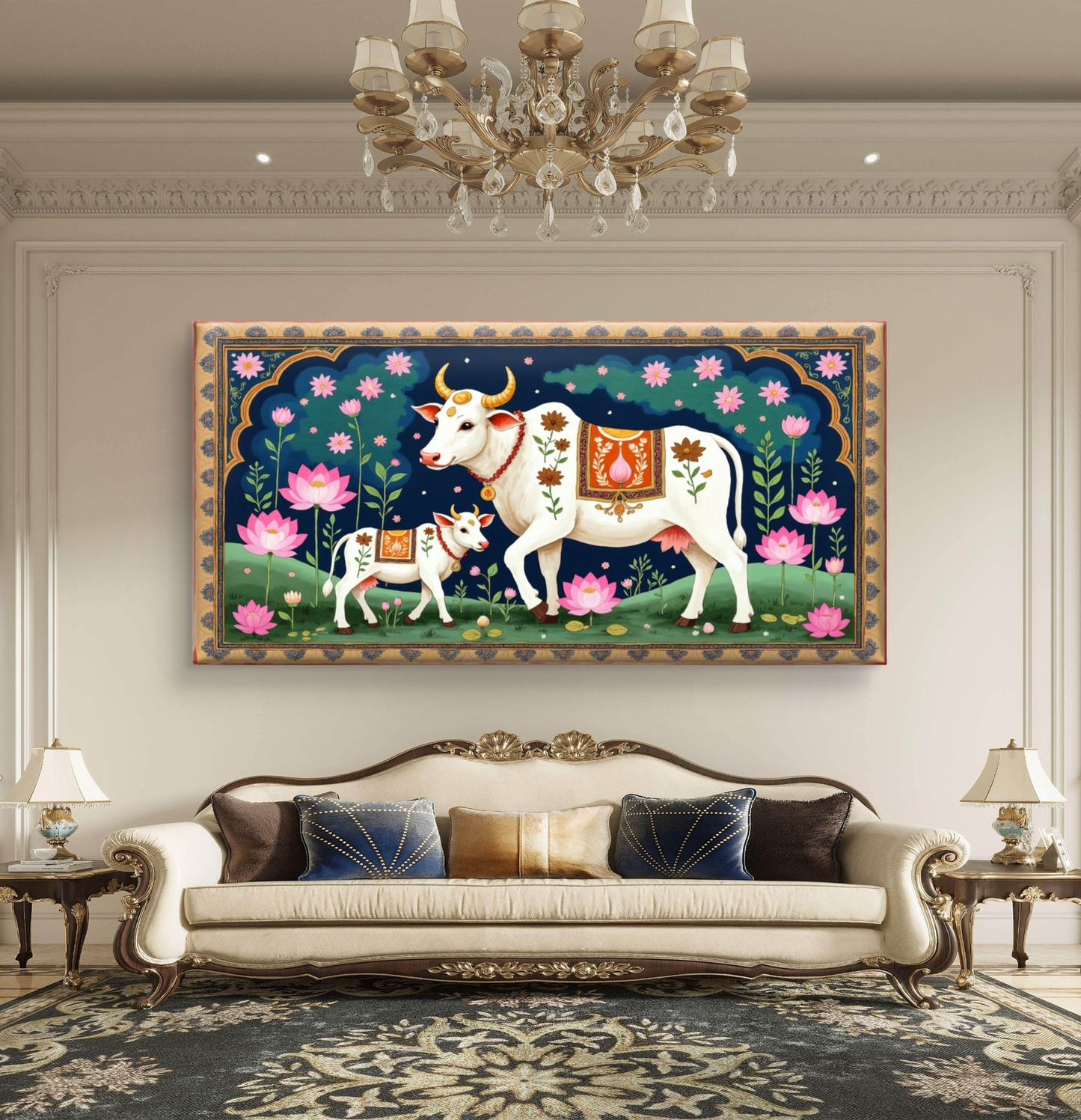 Traditional Pichwai Premium Canvas Painting - Buy Online | Decor By Neon