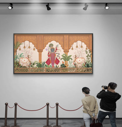 Traditional Pichwai Shrinathji Premium Canvas Painting