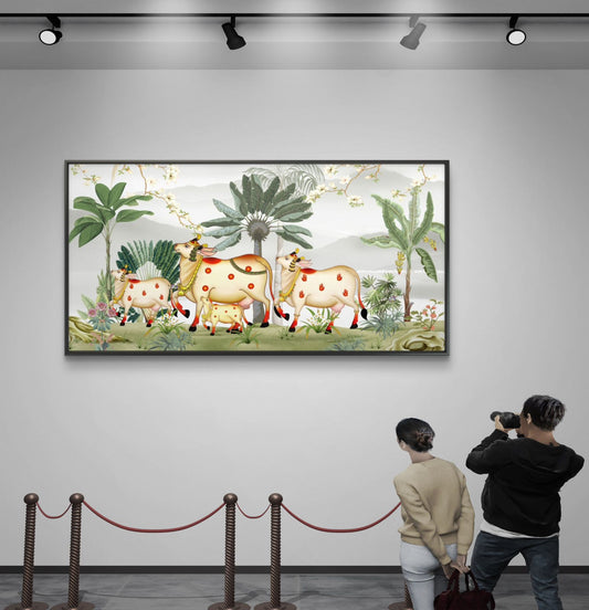 Traditional Pichwai Premium Canvas Painting - Canvas Wall Art | Decor By Neon
